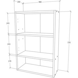Dulap suspendat Haaus Zed 2U (White/White Gloss) Thumb