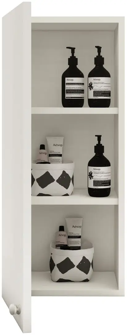 Dulap suspendat Haaus Zaria 1U (White/White Gloss)