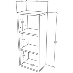 Dulap suspendat Haaus Zaria 1U (White/White Gloss) Thumb