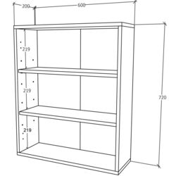 Dulap suspendat Haaus Zaria 2U (White/White Gloss) Thumb