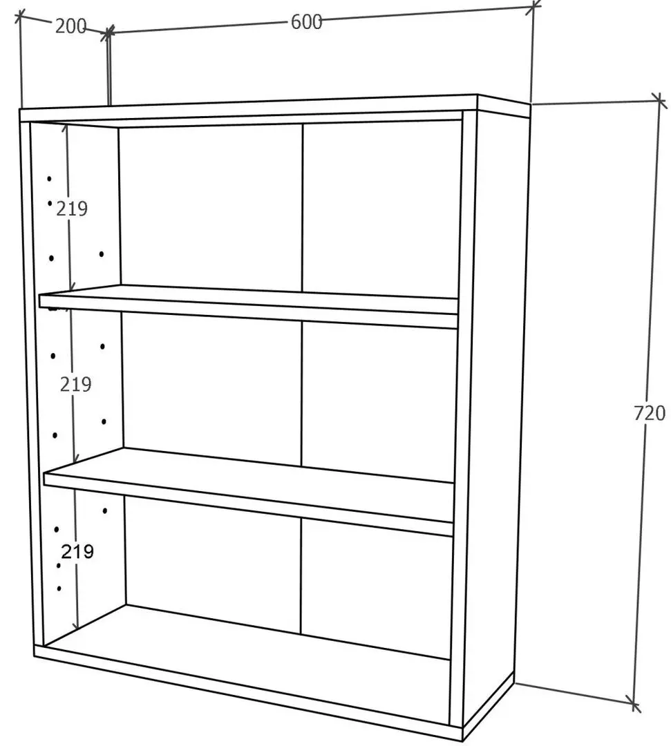 Dulap suspendat Haaus Zaria 2U (White/White Gloss)