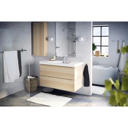Dulap suspendat Ikea Godmorgon cu 1 usa 40x14x96 (Aspect Stejar Antichizat) Thumb