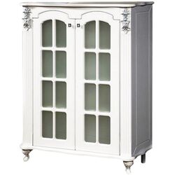 Comoda-Vitrina КМК 0454.3 Versal 2D (White/Silver)