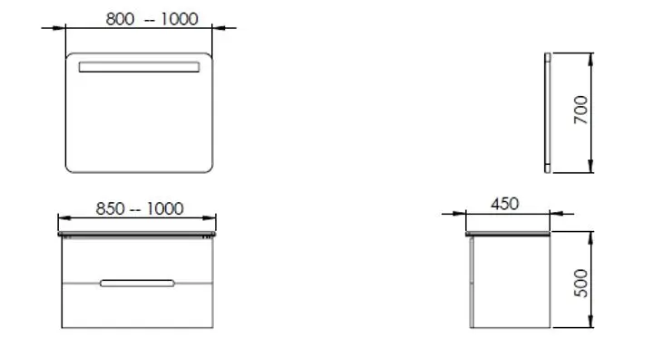 Oglinda Martat Irmak 100 (White)