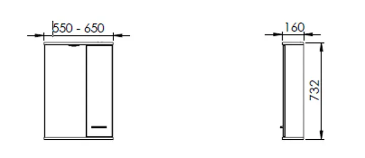 Шкаф с зеркалом Martat Olimpia 65 (White)
