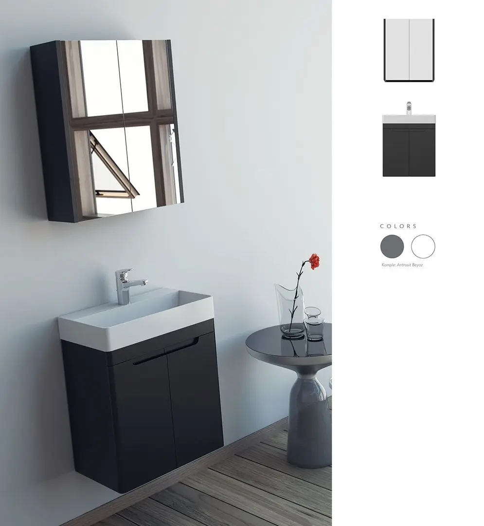 Dulap cu oglinda Martat Rio 55 (Anthracite)