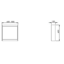 Dulap cu oglinda Martat Teos 80 (White) Thumb
