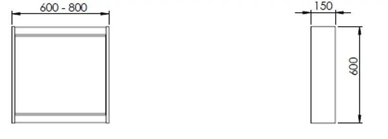 Dulap cu oglinda Martat Teos 80 (White)