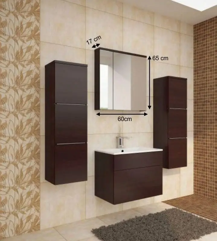 Dulap cu oglinda Mobhaus Mason WE 14 (Wenge)