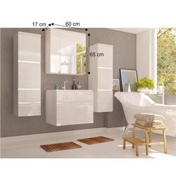 Шкаф с зеркалом Mobhaus Mason WH14 (White) Thumb