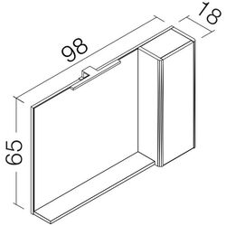 Dulap cu oglinda Orka Duden 100 (Odeon White Oak) Thumb