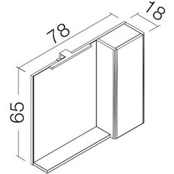Dulap cu oglinda Orka Duden 80 (Odeon White Oak) Thumb