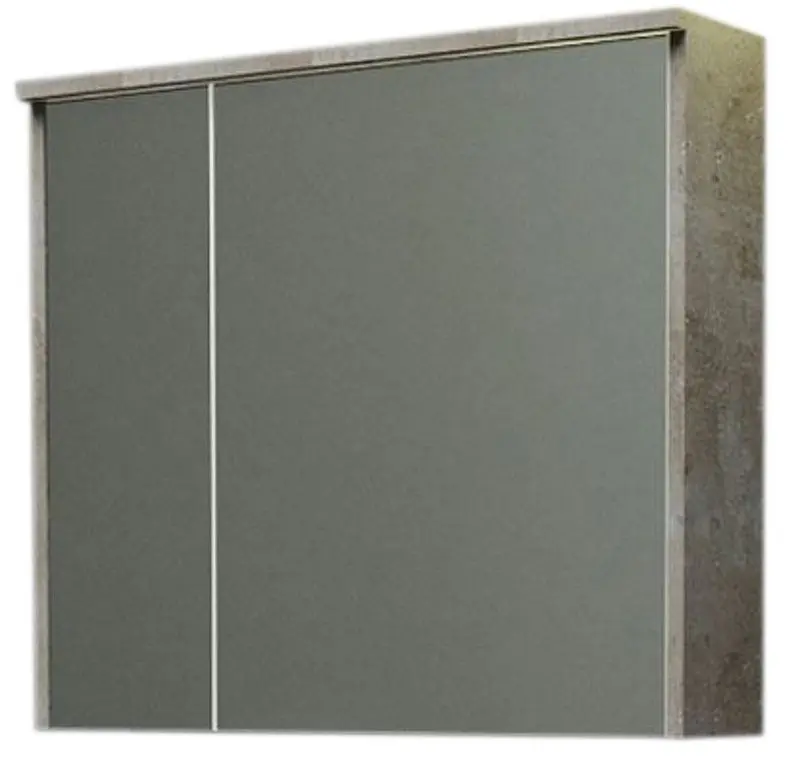 Шкаф с зеркалом Orka Luna 80 (Gray Stone/White)