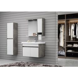 Шкаф с зеркалом Orka Aydos 65 (Retro Silver/White) Thumb