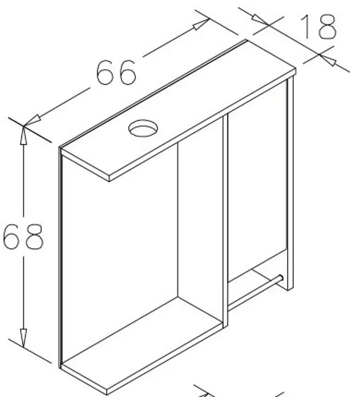 Шкаф с зеркалом Orka Aydos 65 (Retro Silver/White)