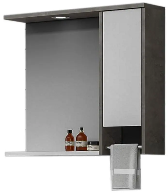 Шкаф с зеркалом Orka Aydos 65 (Retro Silver/White)