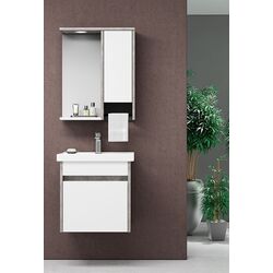 Dulap cu oglinda Orka Aydos 55 (Retro Silver/White) Thumb