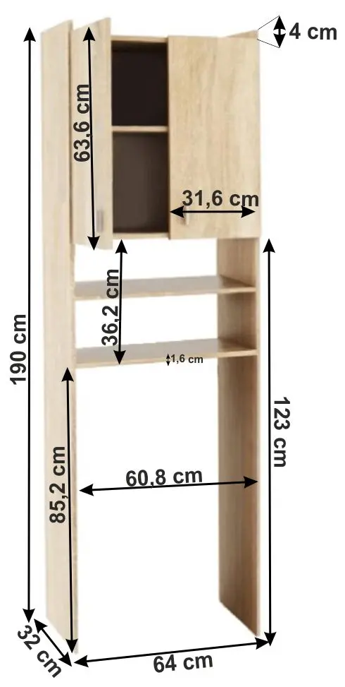 Dulap Tempo Kondela Natali (Sonoma Oak)