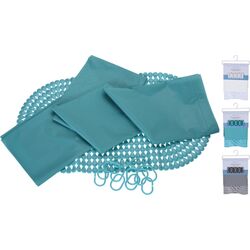 Набор штора для ванны и коврик Bathroom Solutions 39741 (Turquoise) Thumb