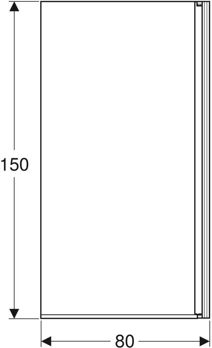 Paravan de cada Geberit Geo 80x150 (Chrome)