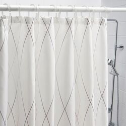 Perdea pentru cada Ikea Bastsjon180x200 (Alb/Gri) Thumb