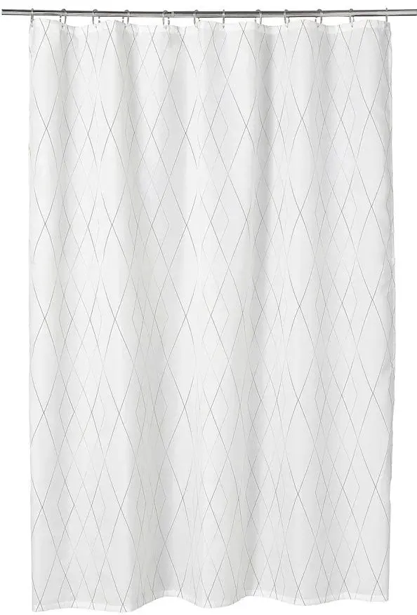 Perdea pentru cada Ikea Bastsjon180x200 (Alb/Gri)