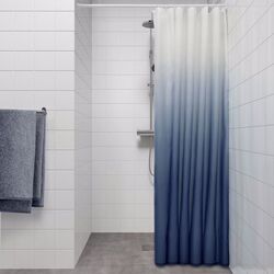 Perdea dus Ikea Nyckeln 180x200 (Alb/Albastru Inchis) Thumb