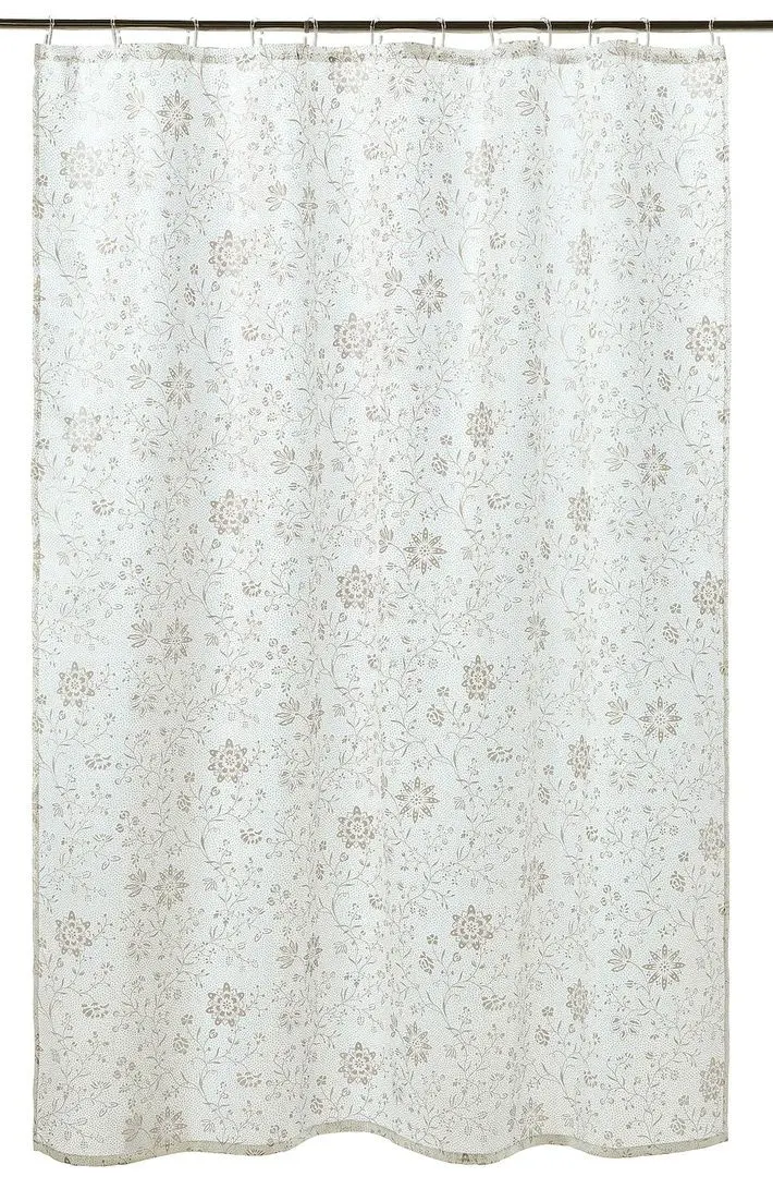 Штора для ванны Ikea Tyckeln 180x200 (Белый/Темно-бежевый)