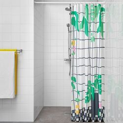 Perdea dus Ikea Snojonkvill 180x200 (Alb/Verde) Thumb
