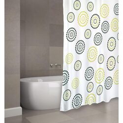 Perdea pentru cada MSV Premium Dots 180x200 (White/Green) Thumb