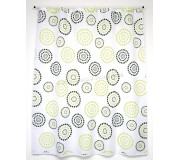 Шторка для ванны MSV Premium Dots 180x200 (White/Green)