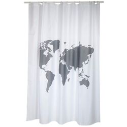 Perdea pentru cada MSV Premium World 180x200 (White/Grey)