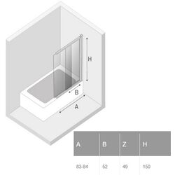 Paravan pentru cada New Trendy Sensi  P-0045 85x150 (Black) Thumb