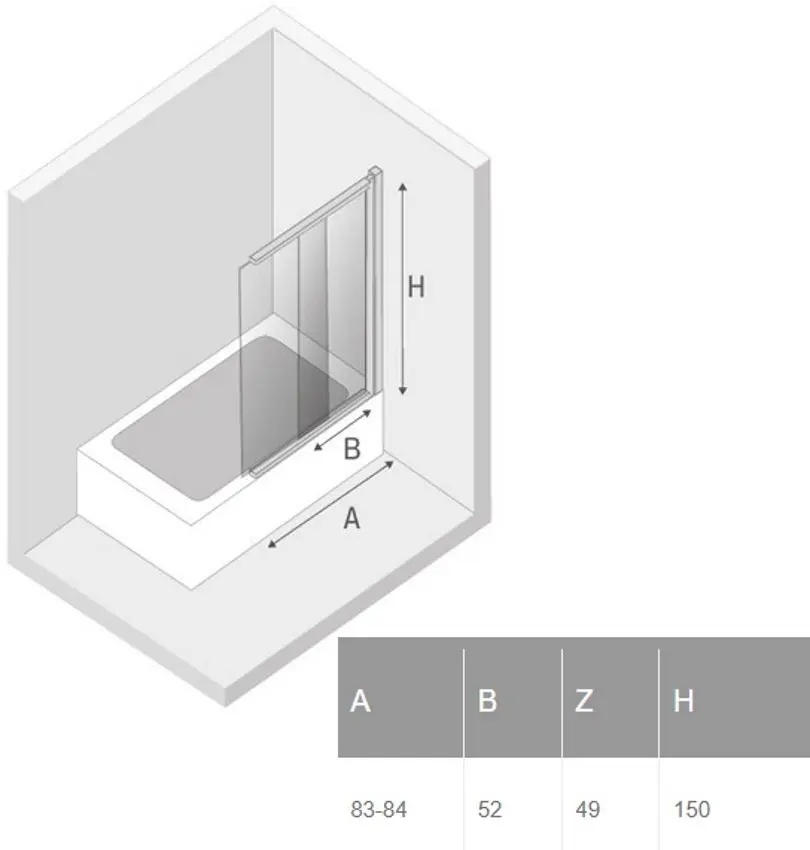 Paravan pentru cada New Trendy Sensi  P-0045 85x150 (Black)