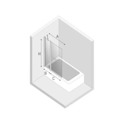 Paravan de cada New Trendy New Soleo P-0026 100x140 (Chrome) Thumb