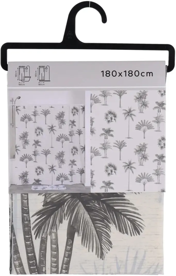 Perdea pentru cada Tendance Arizona Dream 180x200 (White/Grey) - 3