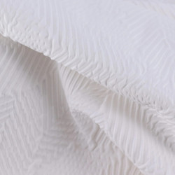 Perdea pentru cada Tendance Leaf 56219 180x200 (White) Thumb