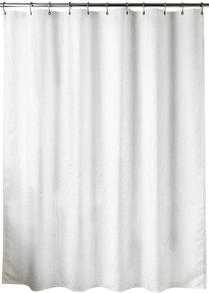 Perdea pentru cada Tendance Leaf 56219 180x200 (White)