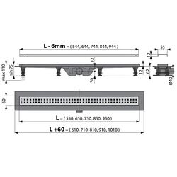Душевой трап Alcaplast APZ9-850M (Grey) Thumb