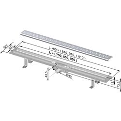 Душевой трап Alcaplast APZ9-950M (Inox) Thumb