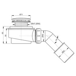 Сифон для душевого поддона Alcaplast A471CR-50 (White) Thumb