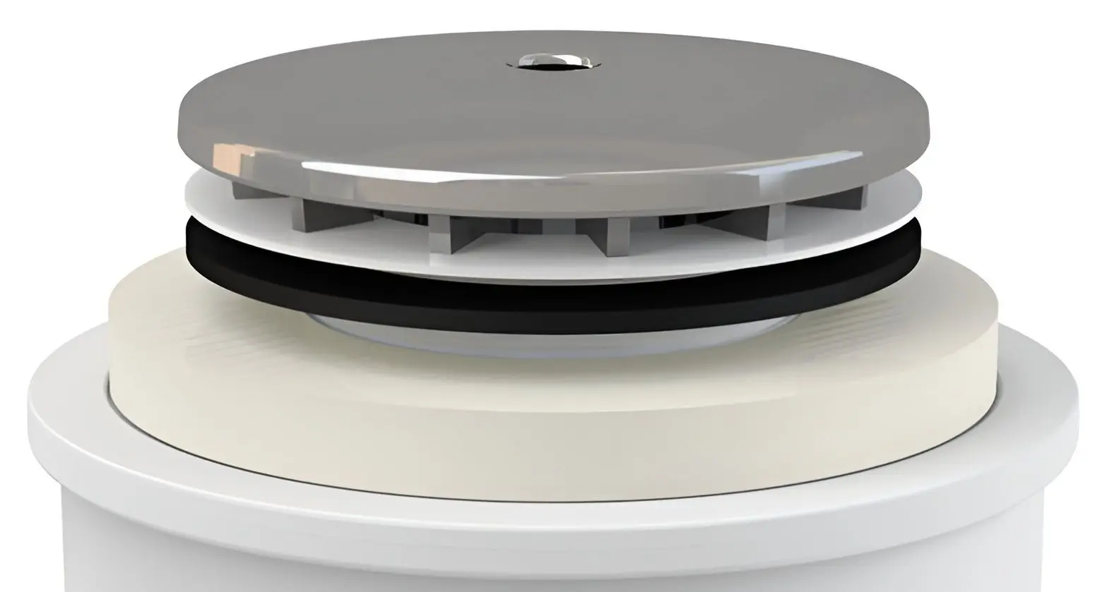 Сифон для душевого поддона Alcaplast A47CR-50 (White/Inox)