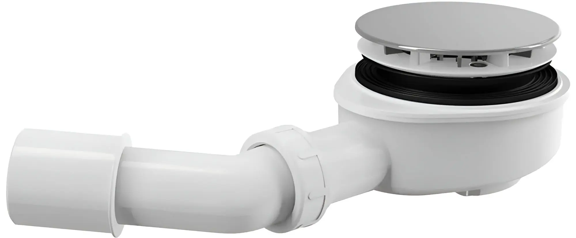 Сифон для душевого поддона Alcaplast A491CR (White/Inox)