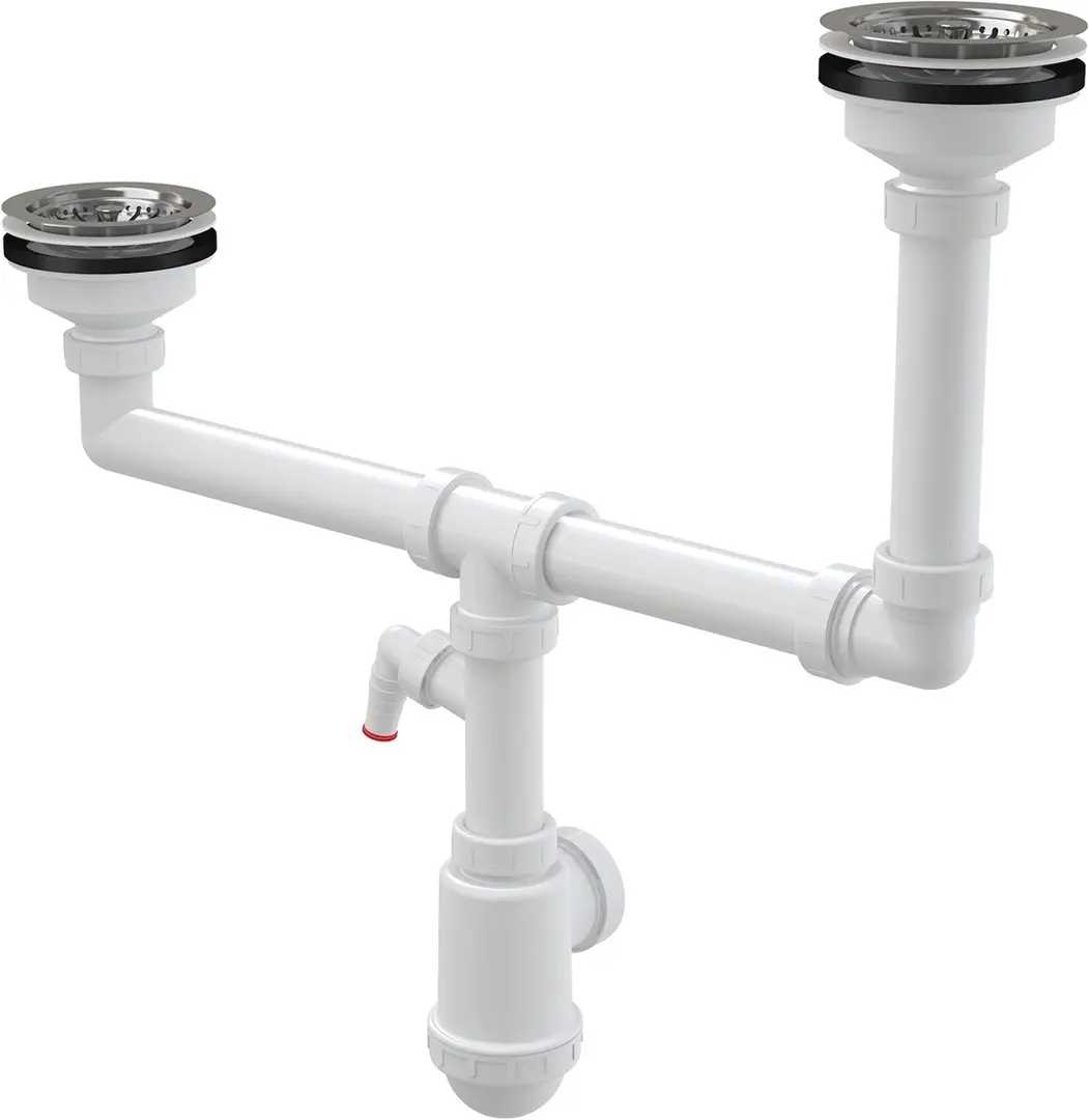 Сифон для двойной мойки Alcaplast A456P