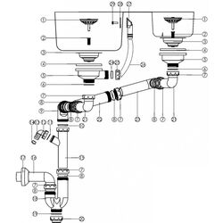 Сифон для кухонной мойки Asil TSF 12 Thumb