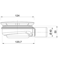 Sifon pentru cada de baie Polimat D90 (White) Thumb