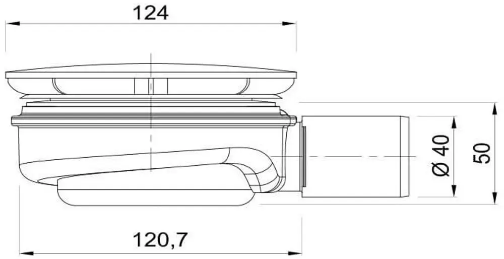 Sifon pentru cada de baie Polimat D90 (White)