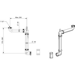 Sifon pentru chiuveta Reginox Panama R26618 (White) Thumb