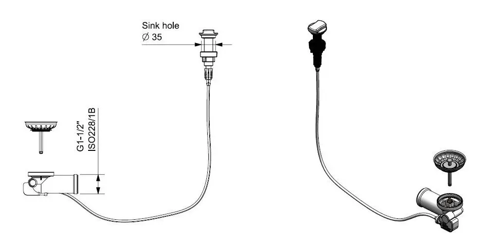 Сифон для мойки Reginox Pop-up R20357 (Inox)