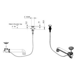 Сифон для мойки Reginox Pop-up R22276 (Inox) Thumb